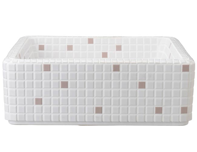 タイル手洗い器 オリジン スクエア ロサ A-269の側面