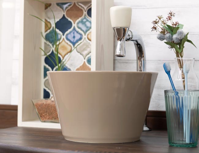 バケツ型コンパクト手洗い器、Cuboグレージュ