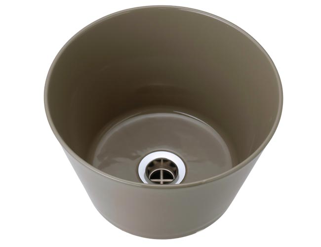 バケツ型コンパクト手洗い器、Cuboカーキ