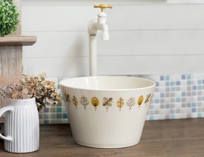 コンパクト磁器製手洗いボウル、Cuboオハ