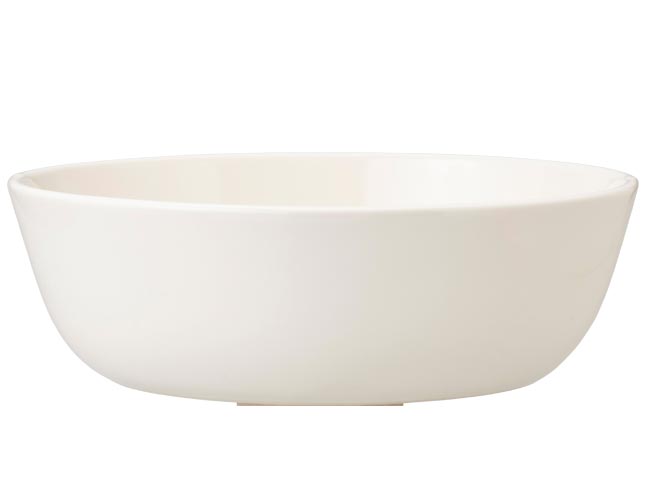 磁器製手洗い器 Mugs オーバル ミルクの側面