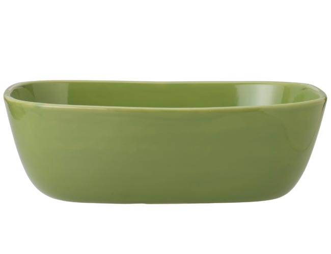 磁器製 手洗いボウル Mugs レクタングル グリーンの側面