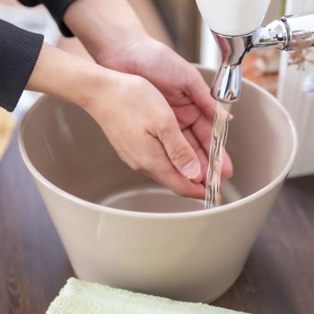 手洗器Cuboの使用例