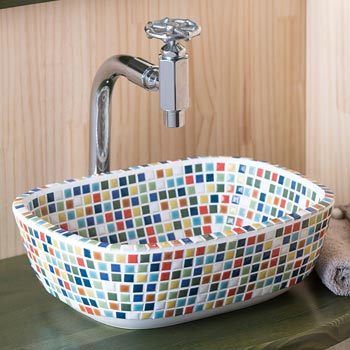 タイル手洗器ファボリマルチと水栓のセット