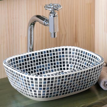 タイル手洗器ファボリニクスと水栓のセット