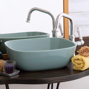 コンパクト手洗いボウルMugsアクアと単水栓