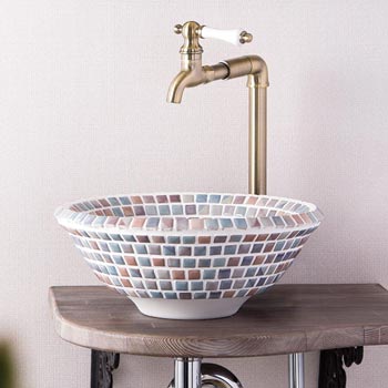 タイルの手洗器、オリジンアズーロ