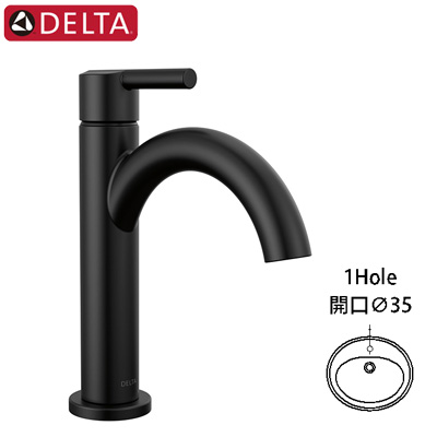 DELTA 洗面混合水栓 シングルレバー　ニコリ（1ホール）（クローム色）アイエム
