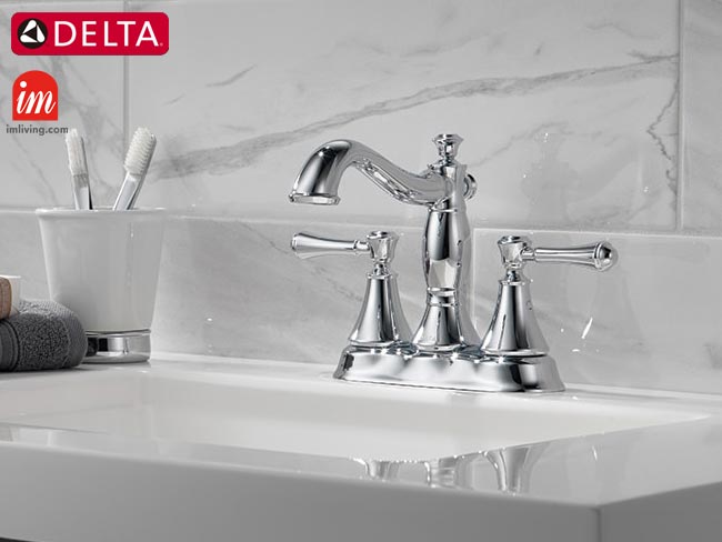 DELTA2ハンドル洗面用混合水栓cassidyクローム色