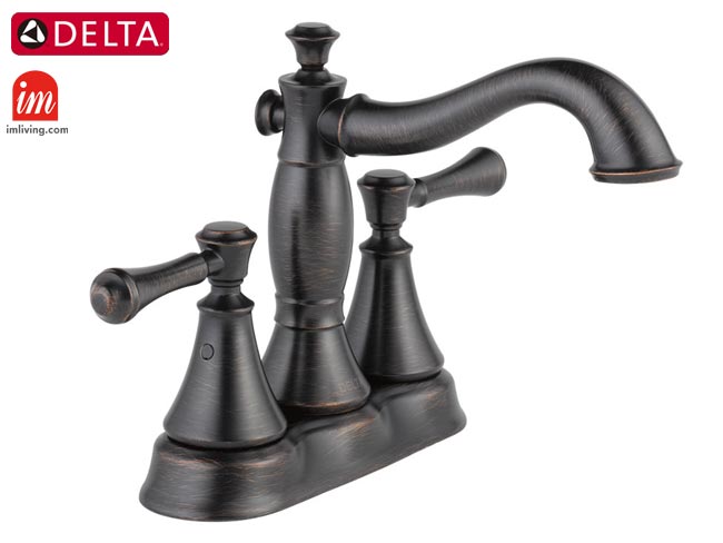 DELTA2ハンドル洗面用混合水栓cassidyヴェネチアンブロンズ色