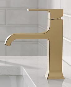 DELTA洗面混合水栓 ヴェルム シャンパンブロンズ色