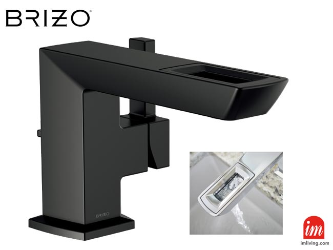 BRIZO ヴェッティス（VETTIS）洗面用シングルレバー混合水栓 65086LF マットブラックの本体全体、デルタ水栓正規品