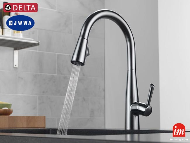 DELTAキッチン用混合水栓 Essa アークティックステンレス、シャワー水栓