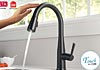 DELTA正規品、キッチン用タッチ式水栓Essaマットブラックの設置イメージ