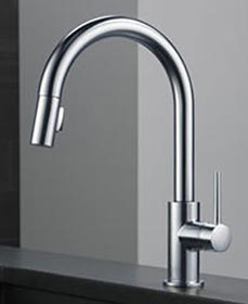 キッチン用水栓トリンシック、アークティックステンレス色