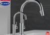 おしゃれなキッチン水栓DELTAトリンシックアークティックステンレス色の浄水器