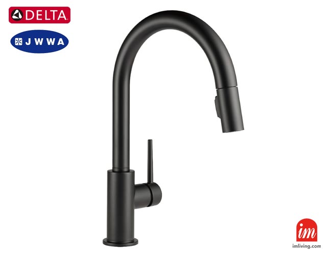 DELTAキッチン用混合水栓 トリンシック マットブラック、シャワー水栓