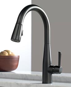 キッチン用水栓エッサ、マットブラック色