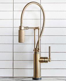 タッチ式キッチン水栓リッツェ、アーティキュラティング、ルクゼゴールド