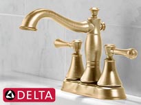 DELTA 洗面混合水栓 2ハンドル キャシディ シャンパンブロンズ