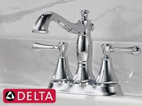 DELTA 洗面混合水栓 2ハンドル キャシディ クローム