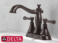 DELTA 洗面混合水栓 2ハンドル キャシディ ヴェネチアンブロンズ