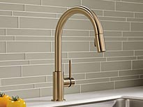 トリンシックキッチン用混合水栓シャンパンブロンズ