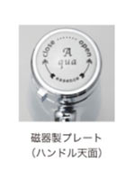 ハンク水栓磁気製プレート(ハンドル天面)